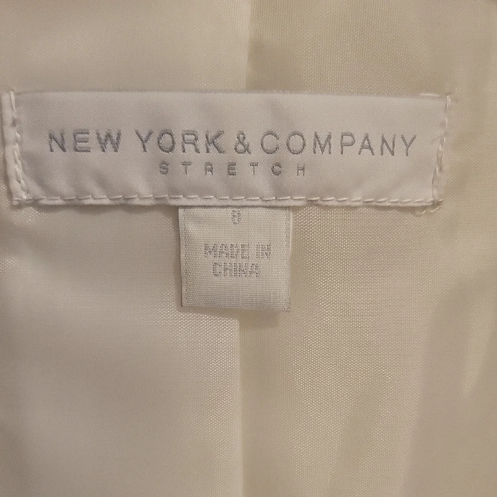 New York & Company Cream Ruffle Suit Jacket - Picture 2 of 4
